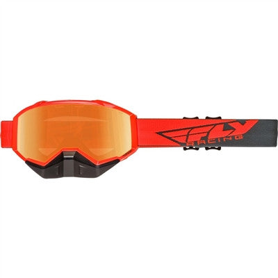 FLY Racing 2019 Focus Snow Goggle - Hi-Vis Orange/Grey W/Orange Mirror Lens