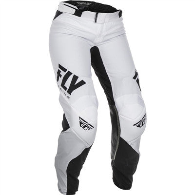 FLY Racing 2019 Youth Girls Lite Race Pants - White/Black