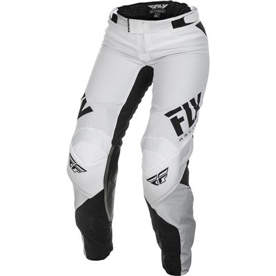 FLY Racing 2019 Youth Girls Lite Race Pants - White/Black