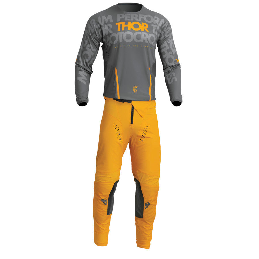Thor 2024 Pulse Mono Jersey Pant Combo Dark Gray/Yellow