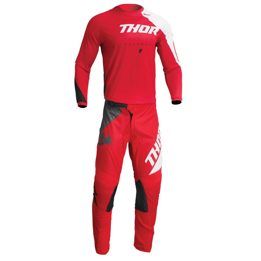 Thor 2023 Youth Sector Edge Jersey Pant Combo Red/White