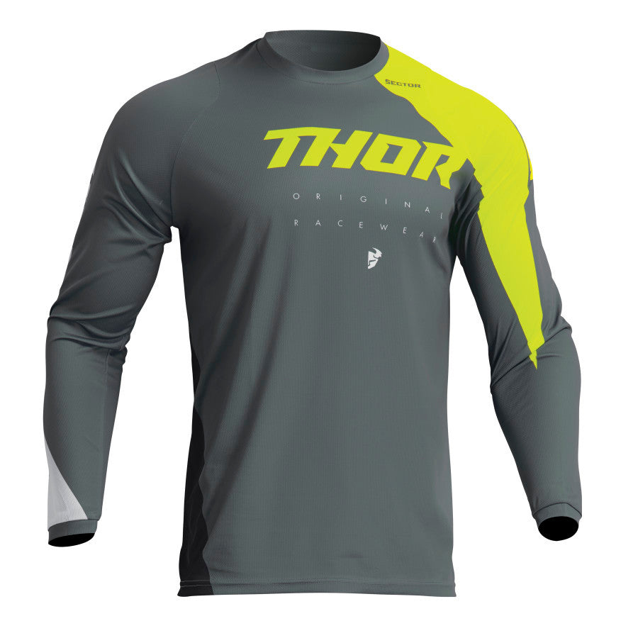 Thor 2023 Youth Sector Edge Jersey Pant Combo Gray/Acid