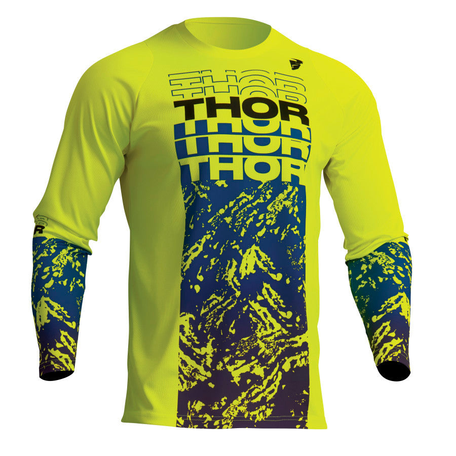 Thor 2023 Youth Sector Atlas Jersey Pant Combo Acid/Blue
