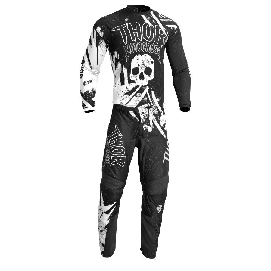 Thor 2023 Youth Sector Gnar Jersey Pant Combo Black/White