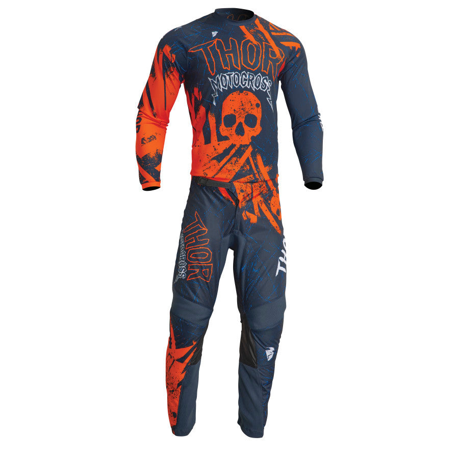 Thor 2023 Youth Sector Gnar Jersey Pant Combo Midnight/Orange