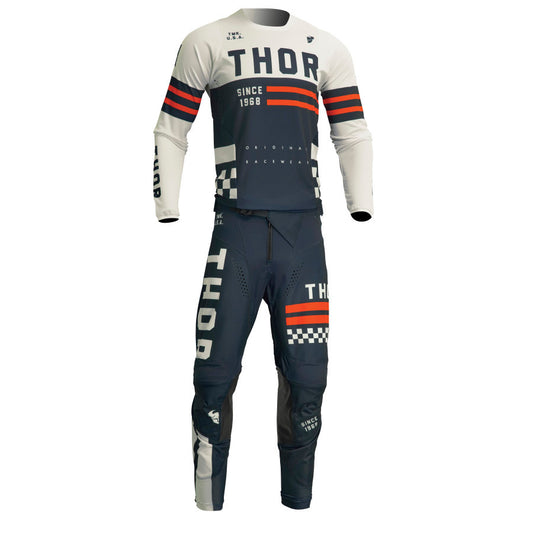 Thor 2024 Pulse Combat Jersey Pant Combo Midnight/Vintage White