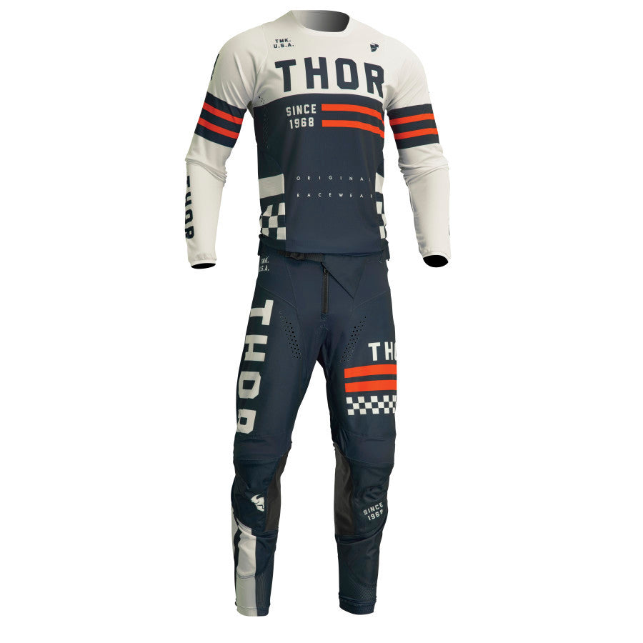 Thor 2024 Youth Pulse Combat Jersey Pant Combo Midnight/Vintage White
