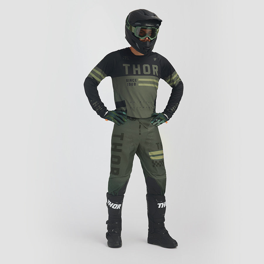 Thor 2024 Pulse Combat Jersey Pant Combo Army/Black