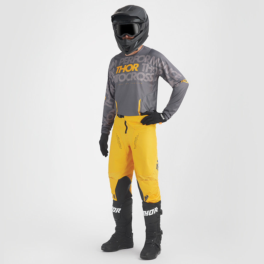 Thor 2024 Pulse Mono Jersey Pant Combo Dark Gray/Yellow