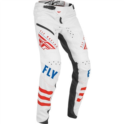 FLY Racing Limited Edition Kinetic BMX Pants - White/Red/Blue