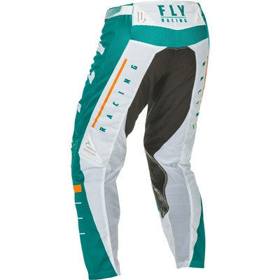 FLY Racing 2021 Youth Kinetic Mesh Pants - White/Teal/Orange