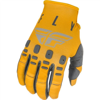 FLY Racing 2021 Youth Kinetic K121 Gloves - Mustard/Stone/Grey