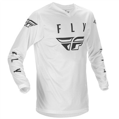 FLY Racing 2021 Youth Universal Jersey - White/Black - Youth X-Large