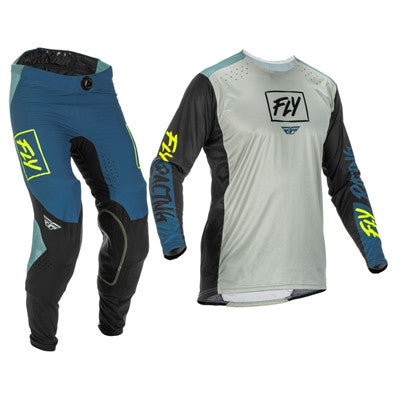 FLY Racing Youth F-16 Jersey and Pant Combo Black/Grey