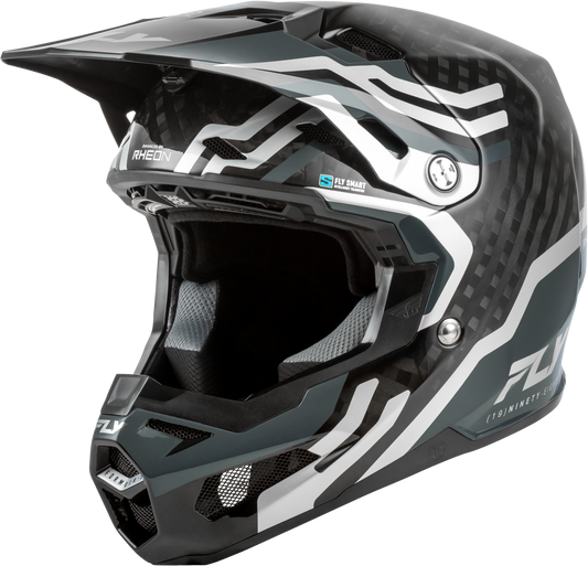 FLY Racing 2026 Formula S Carbon Byte Helmet Black Carbon/Grey/Silver