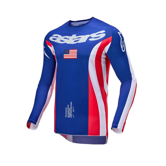 Alpinestars Limited Edition Union Techstar Jersey Red/Dark Blue/White