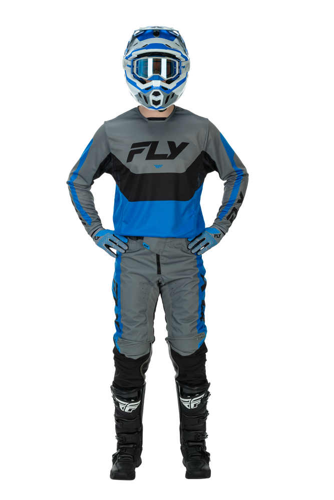 FLY Racing 2026 Kinetic Blue/Grey/Black Jersey Pant Combo