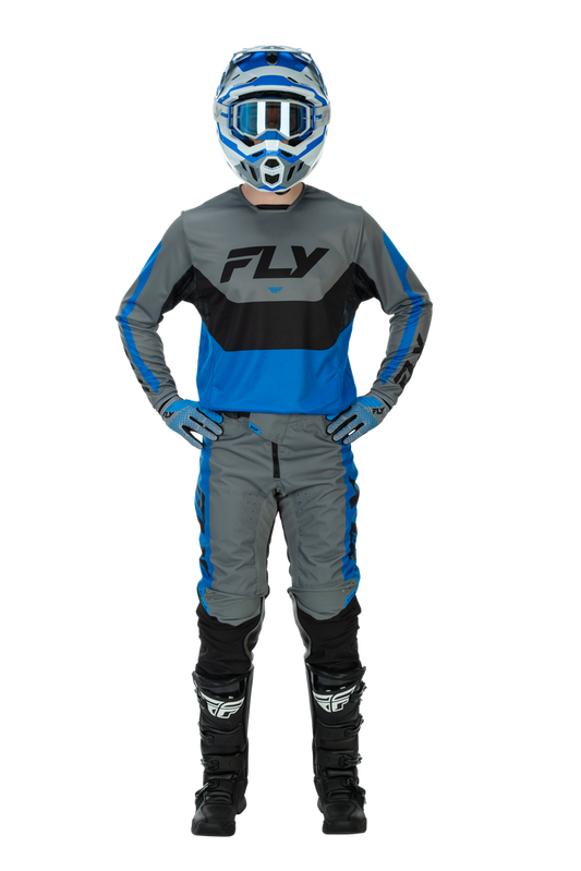 FLY Racing 2026 Kinetic Blue/Grey/Black Jersey Pant Combo