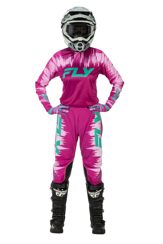 FLY Racing 2026 Womens Lite Pink/Turquoise Jersey Pant Combo