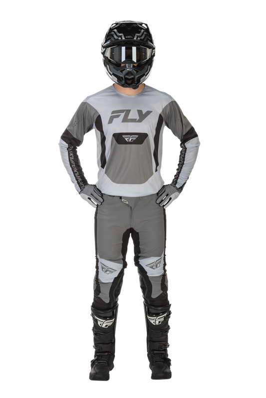 FLY Racing 2026 Youth Lite Grey/Black Jersey Pant Combo