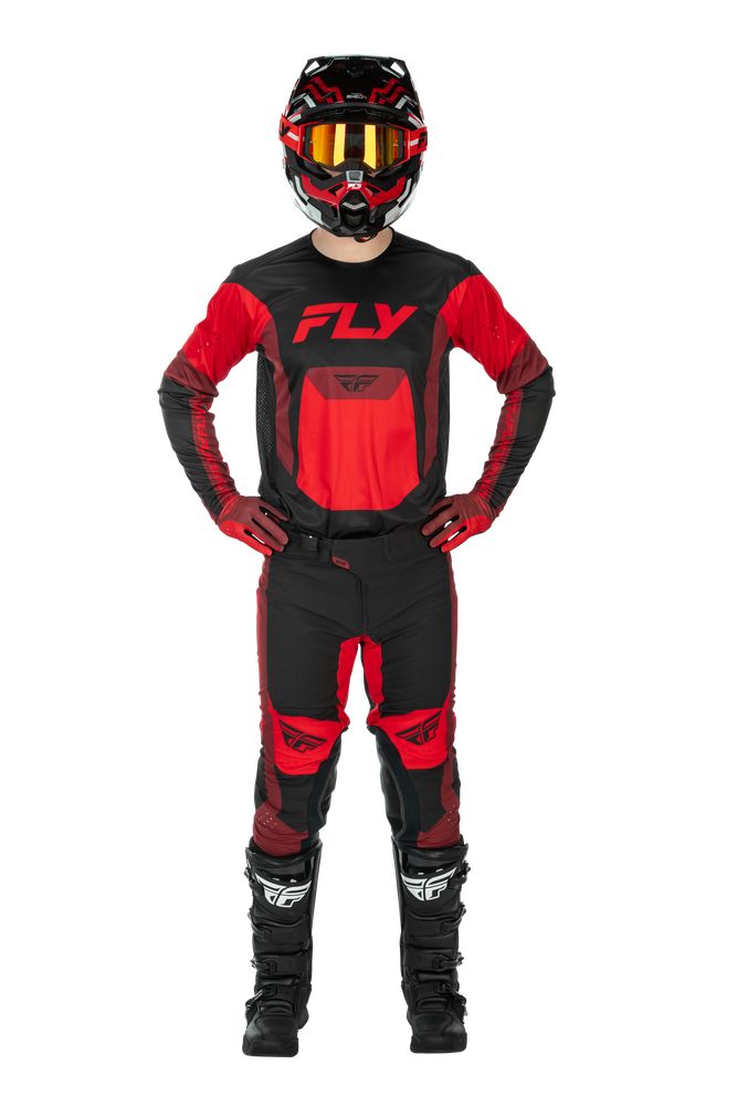 FLY Racing 2026 Youth Lite Black/Red Jersey Pant Combo