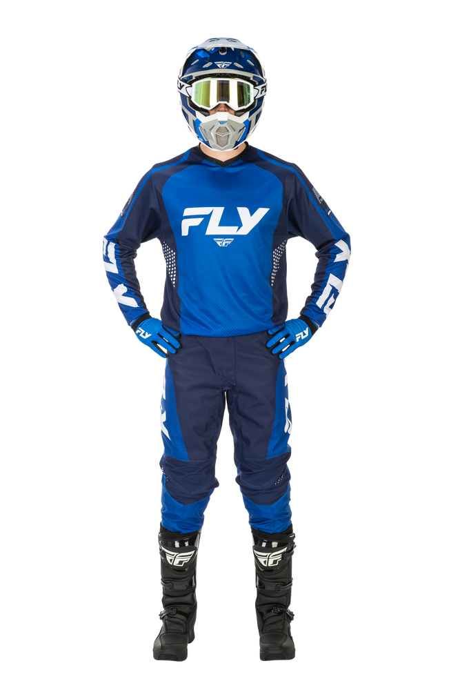 FLY Racing 2026 F-16 Blue/Dark Blue/White Jersey Pant Combo