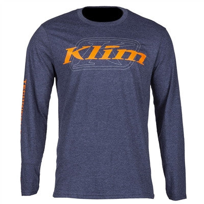 Klim K Corp LS Tee - Heathered Navy Strike Orange