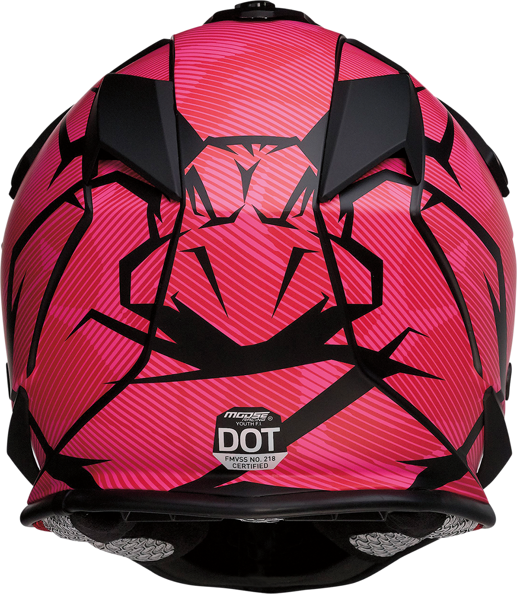 Moose Racing Youth F.I. Agroid MIPS Helmet Pink/Red