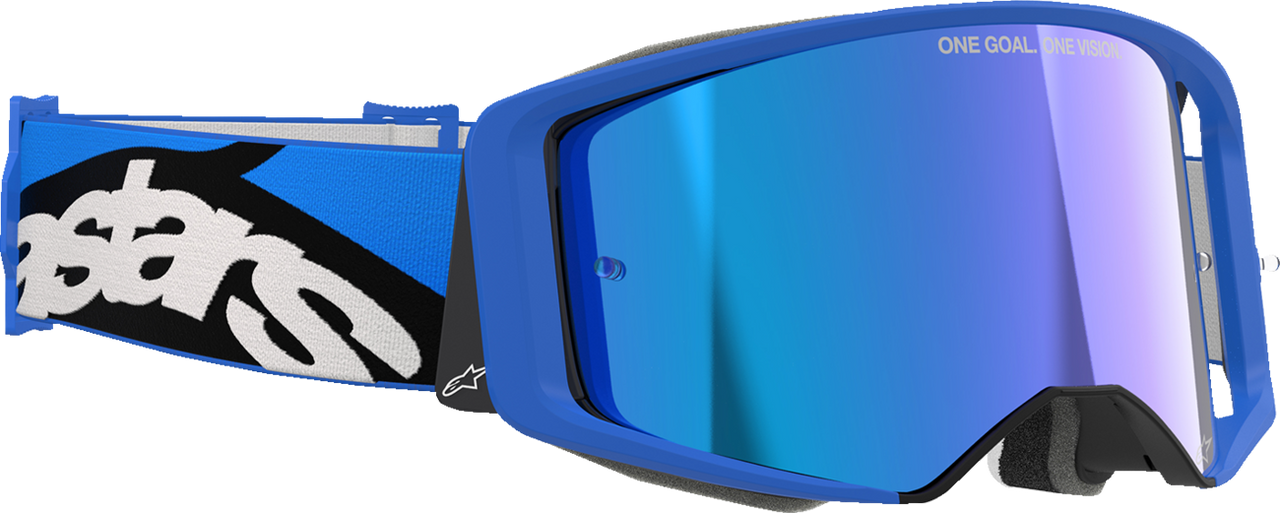 Alpinestars Supertech Goggle - Stream Blue - Blue Mirror Len
