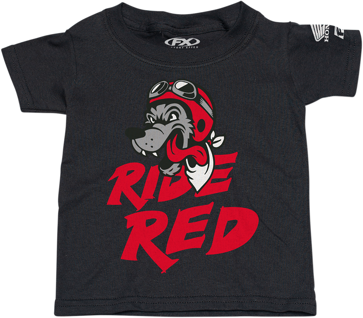 Factory Effex Toddler Honda Ride Red Wolf T-Shirt Black