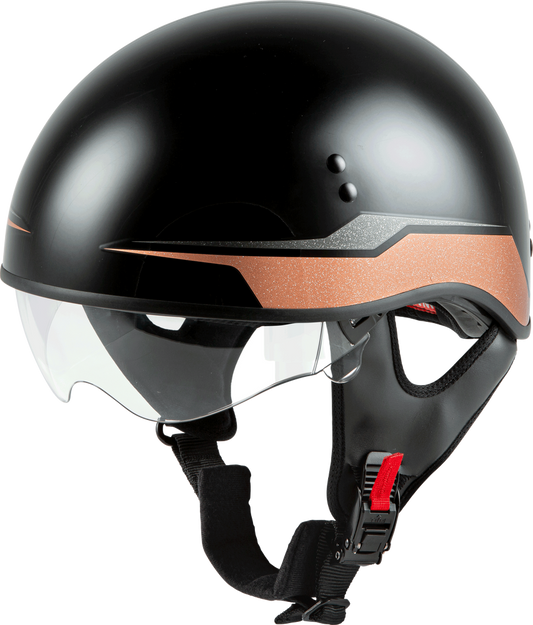 GMAX HH-65 Half Helmet Source Naked Black Copper