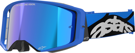 Alpinestars Supertech Goggle - Stream Blue - Blue Mirror Len
