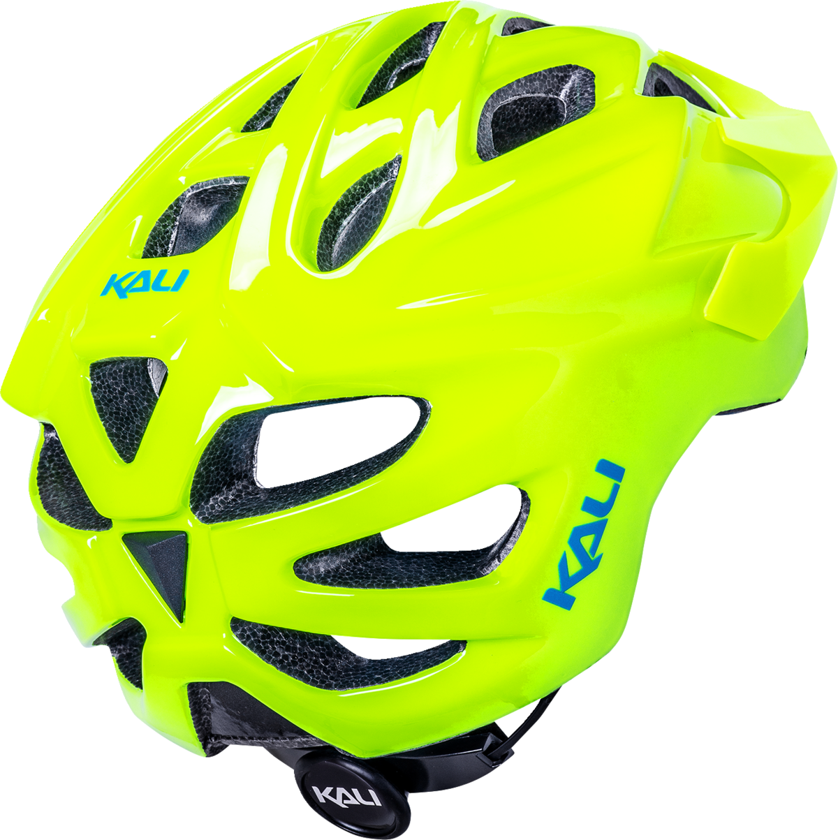 Kali Youth Chakra Solid Bicycle Helmet Gloss Neon Yellow