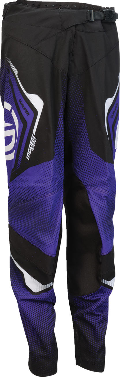 Moose Racing 2026 Youth Qualifier Pro Pants Black/Purple/White