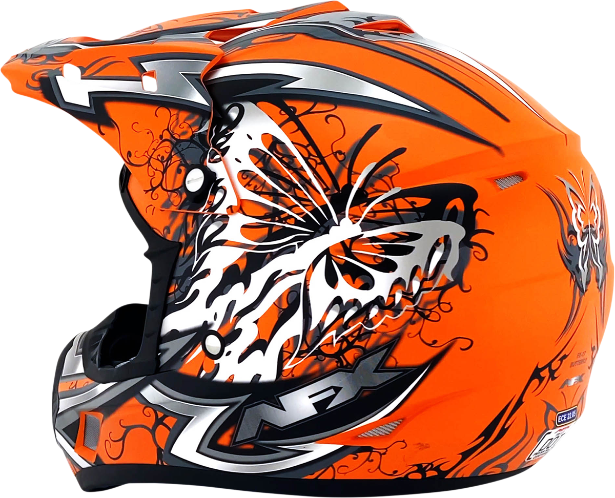 AFX FX-17 Offroad Helmet Butterfly Matte Orange