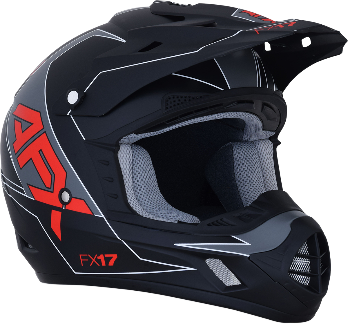 AFX FX-17 Offroad Helmet Aced Matte Black/Red