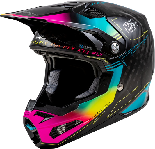FLY Racing Limited Edition Formula S Carbon Legacy Helmet - Black/Electric Blu/Fuschia