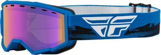 FLY RACING - 37-50161 - YOUTH FOCUS SNW GOGGLE BLU/BLK W/ BLUE MIRROR/AMBER LENS