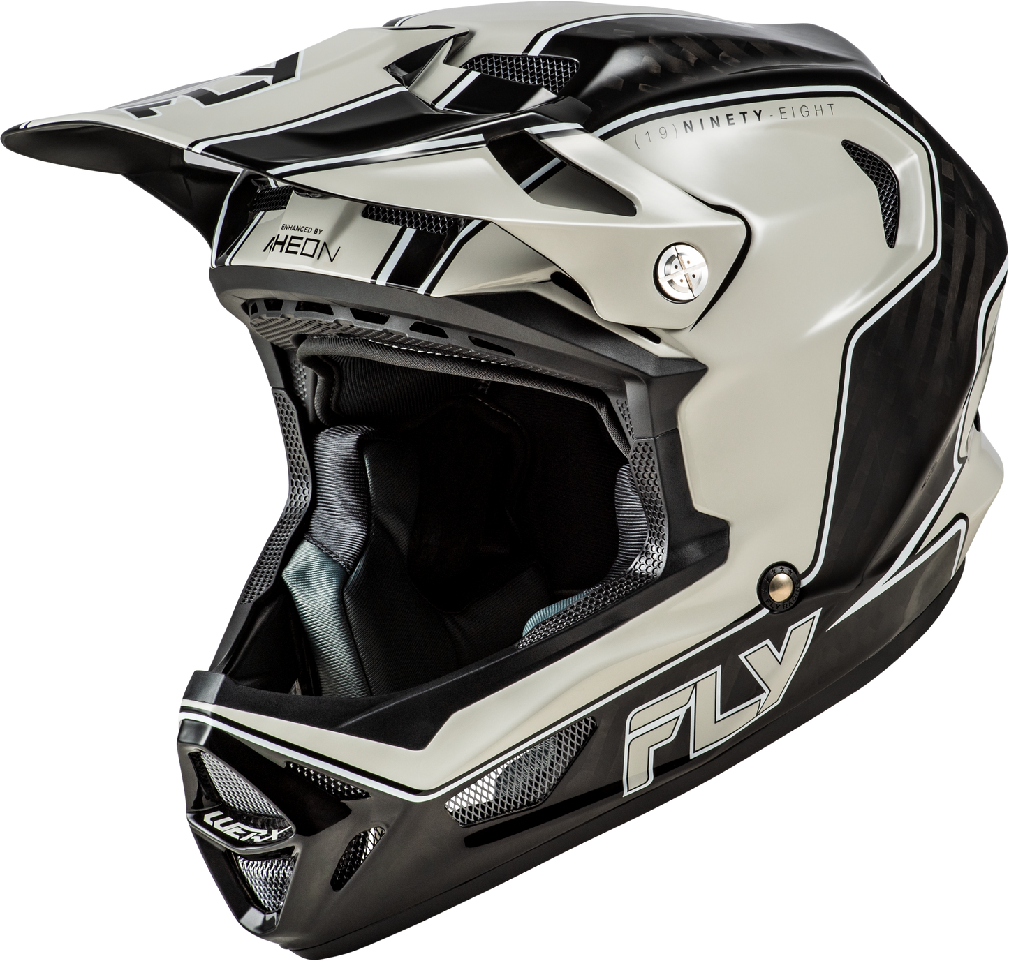 FLY Racing 2026 Youth Werx-R Flow Carbon Helmet Black Carbon/Grey