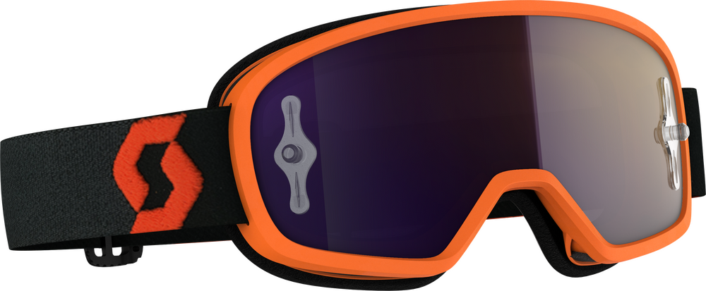 SCOTT - 272836-1008281 - YOUTH BUZZ MX PRO GOGGLE ORNG/BLK W/PURPLE CHROME WORKS