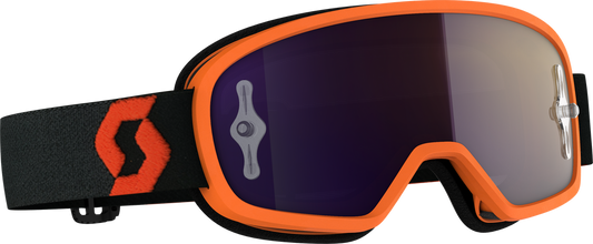 SCOTT - 272836-1008281 - YOUTH BUZZ MX PRO GOGGLE ORNG/BLK W/PURPLE CHROME WORKS