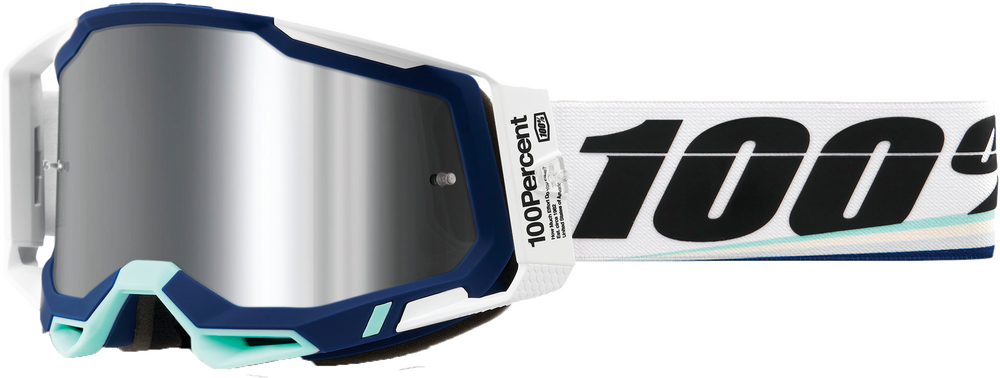 100% - 50010-00011 - RACECRAFT 2 GOGGLE ARSHAM MIRROR SLVR FLASH LENS