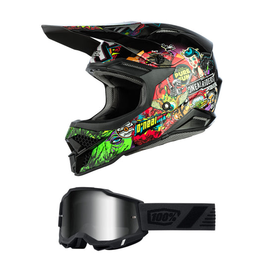 O'Neal 2024 3 Series Crank Multi Helmet and Goggle Combo