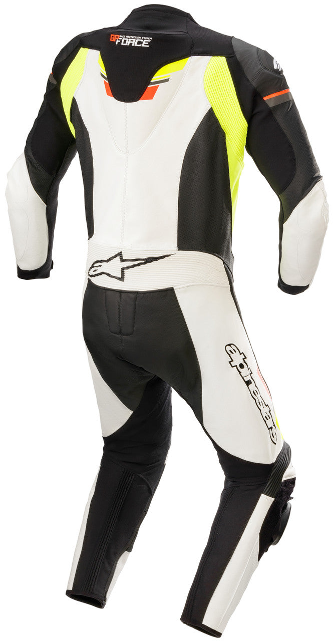 Alpinestars GP Force Chaser 1-Piece Leather Riding Suit Black/White/Red/Yellow