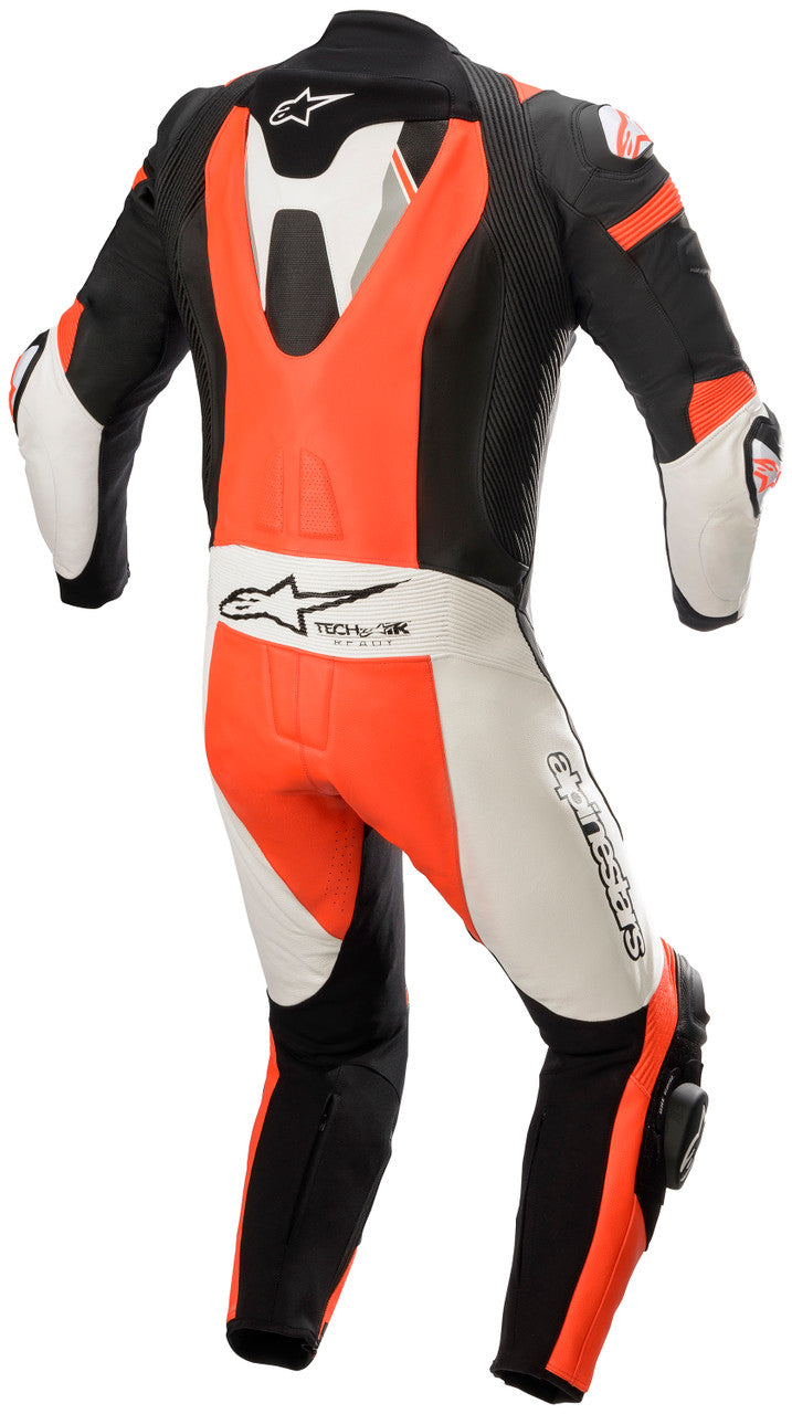 Alpinestars Missile Ignition v2 1-Piece Leather Riding Suit Black/White/Red Fluo