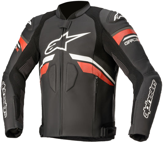 Alpinestars GP Plus R v3 Rideknit Leather Street Jacket Black/White/Bright Red