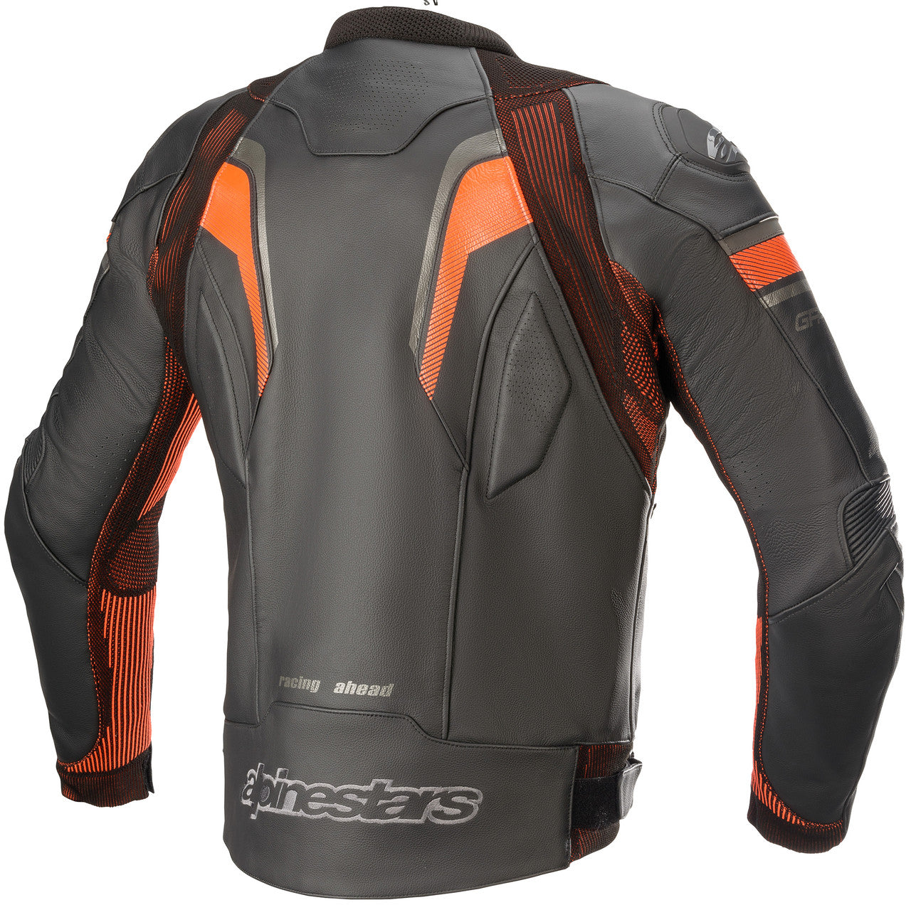 Alpinestars GP Plus R v3 Rideknit Leather Motorcycle Jacket Black/Red Fluo