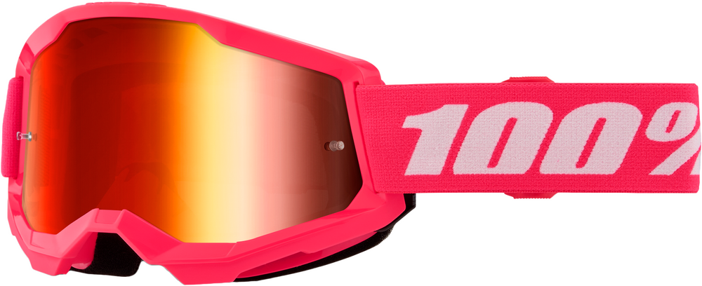100% - 50028-00017 - STRATA 2 GOGGLE PINK MIRROR RED LENS
