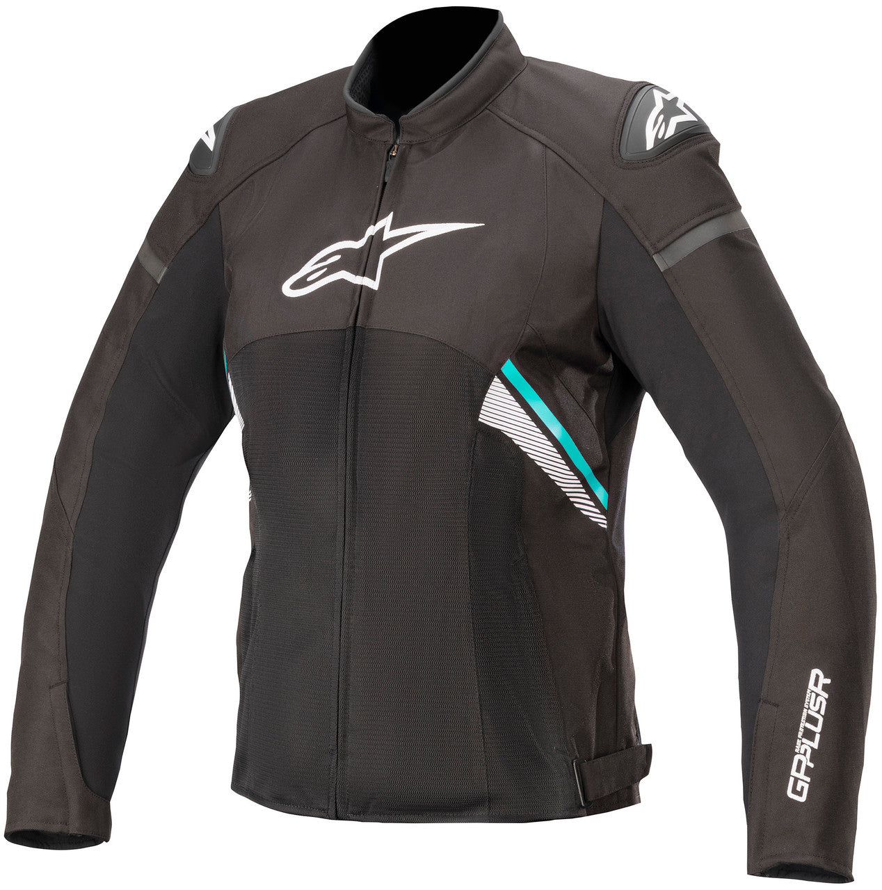 Alpinestars Stella T-GP Plus R v3 Airflow Motorcycle Jacket Black/White/Teal