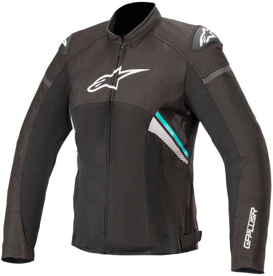 Alpinestars Stella T-GP Plus R v3 Airflow Motorcycle Jacket Black/White/Teal